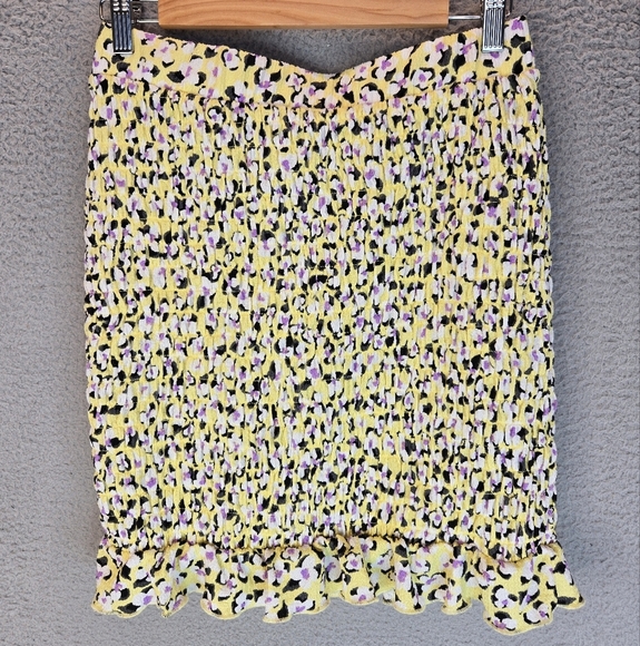 Vero Moda Olia Floral Smocked Mini Skirt Sz M Womens - Picture 4 of 10